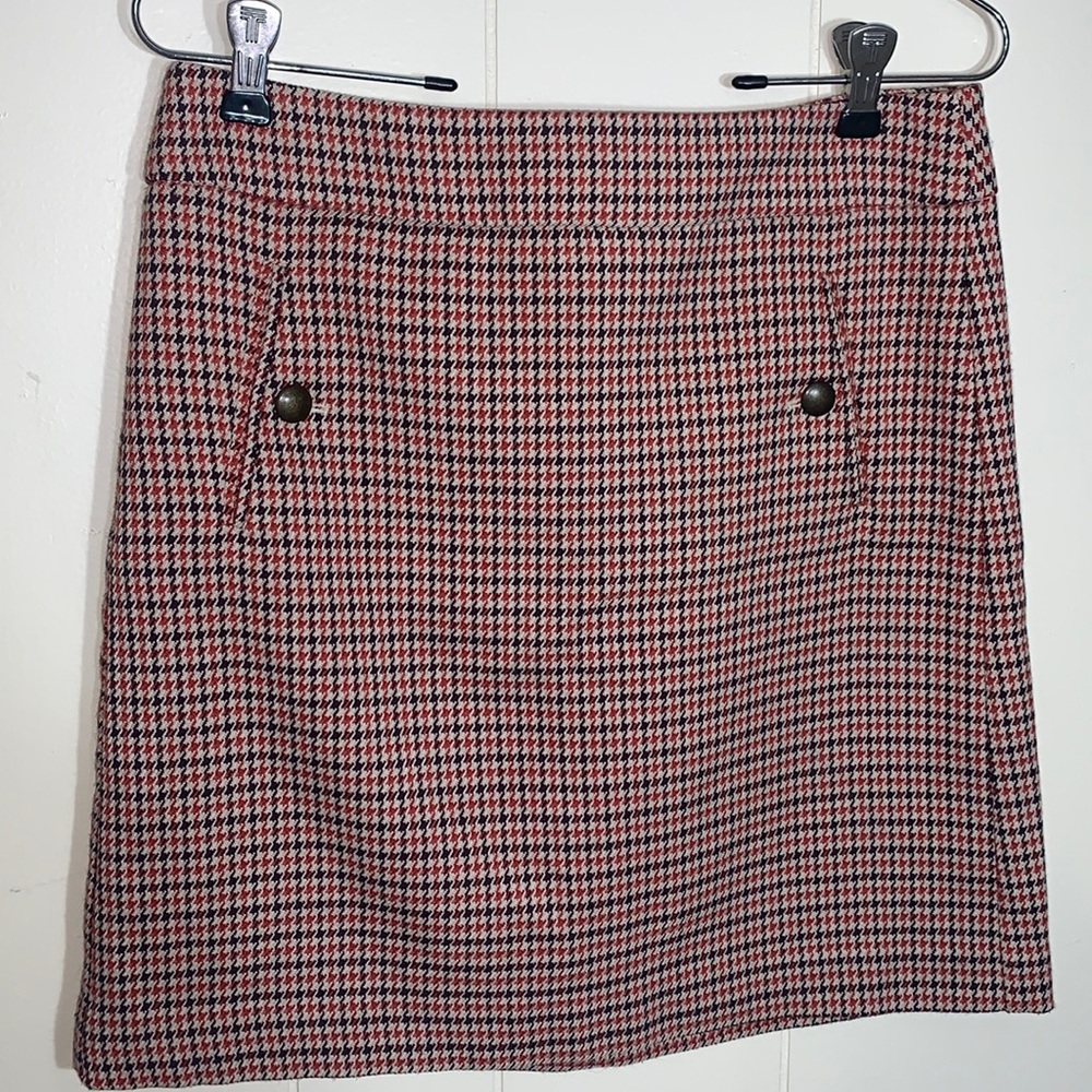 LOFT houndstooth fall skirt